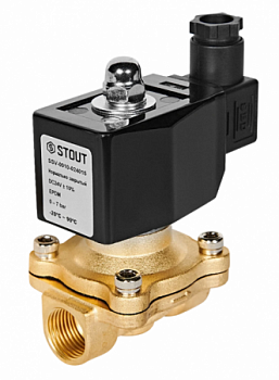 Клапан соленойдный (электромагнитный) прямого действия, НЗ, 220 В, G 1