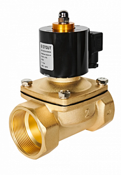 Клапан соленойдный (электромагнитный) прямого действия, НЗ, 24 В, G 1 1/2