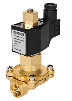 Клапан соленойдный (электромагнитный) прямого действия, НО, 220 В, G 1/2